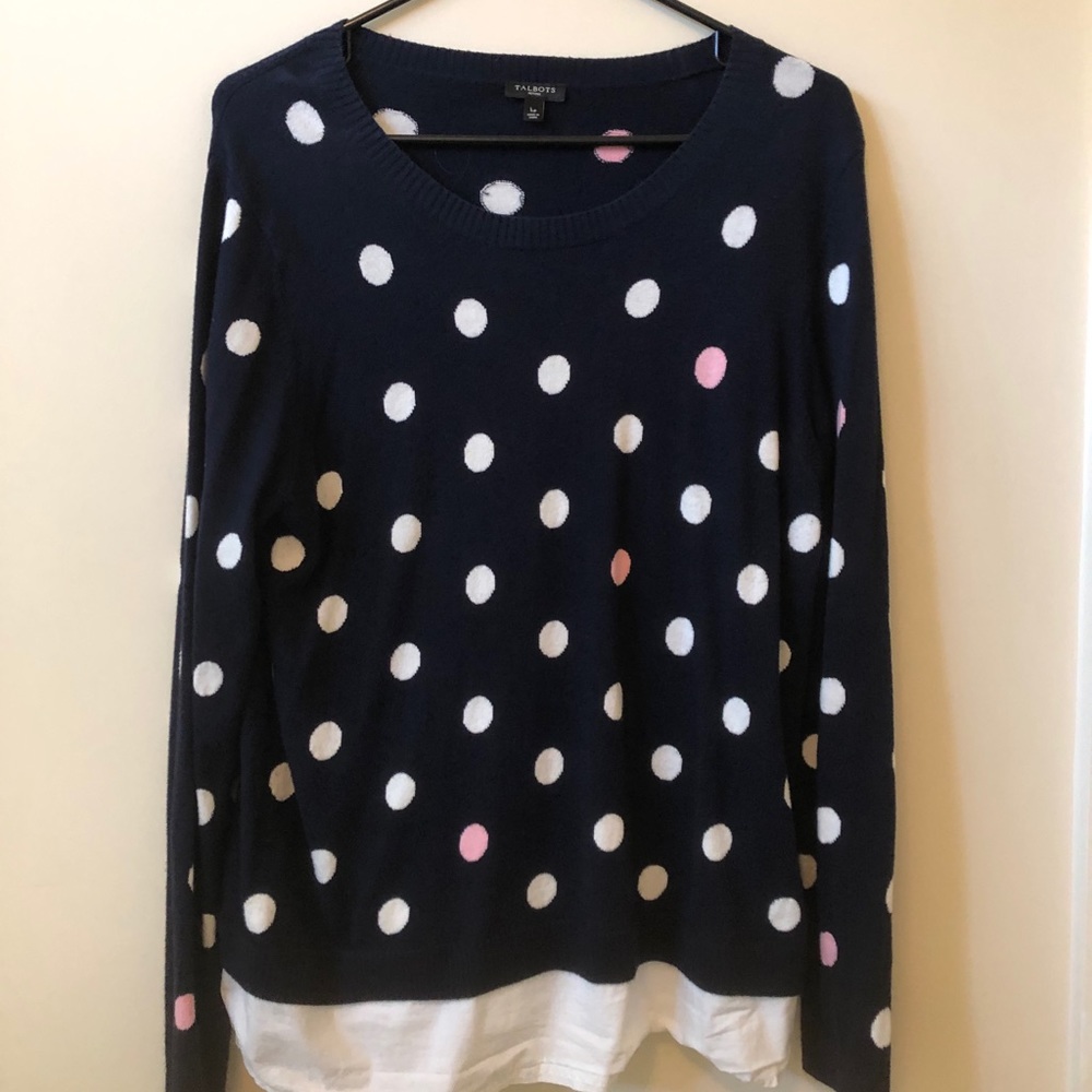 Navy sweater.